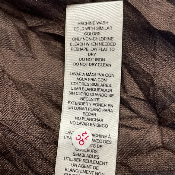 Chico’s Brown Crinkle Light Weight Size 2 (12/14) Vest, New without Tags - Picture 6 of 6